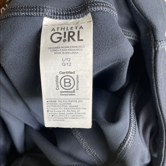 Athleta Girl Chit Chat Kick Flare Capri leggings Size L/12 Black athleisure - Picture 7 of 7